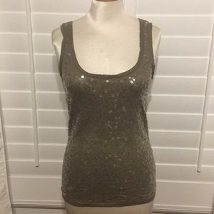 J. Crew Army Green Sequined Tank - Sz XS